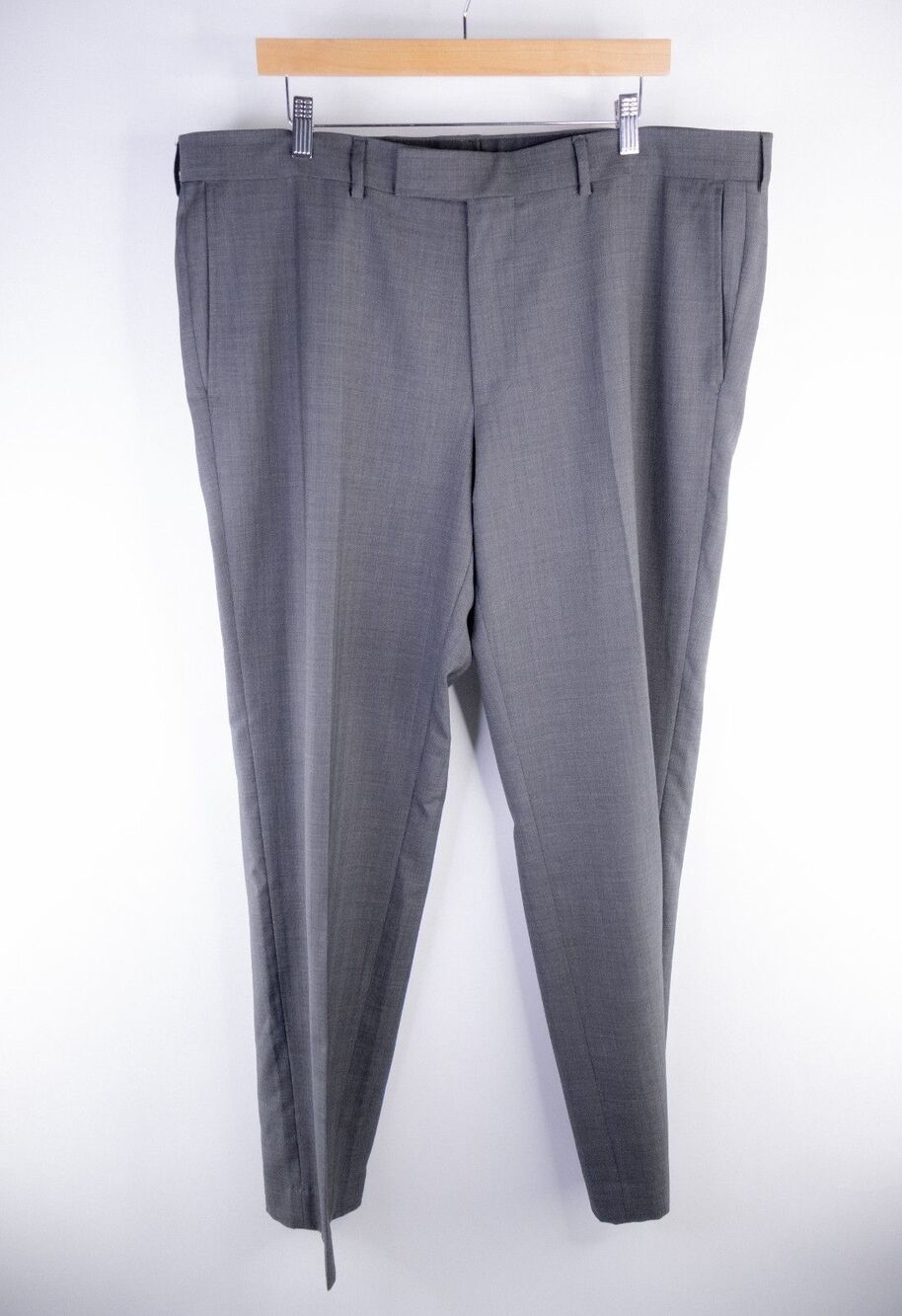 Hugo Boss 2-Pcs Gray Suit Super 100 Wool Jacket Blazer Sz 46L Pants 42X33 - Picture 15 of 16